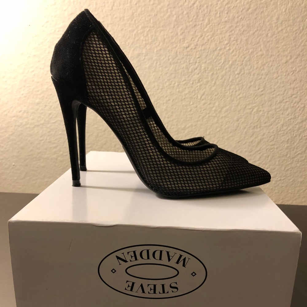 Black pump heels